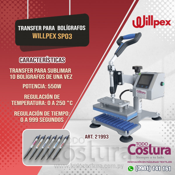 TRANSFER PARA (10 BOLIGRAFOS) WILLPEX SP03